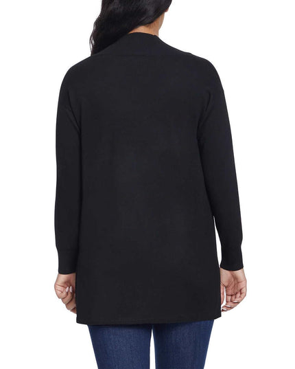 SIZE: L - Gloria Vanderbilt Women's Open Front Long Sleeve Super Soft Cardigan (US, Alpha, Large, Regular, Regular, Black)