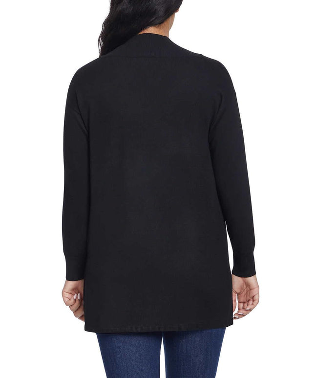 SIZE: L - Gloria Vanderbilt Women's Open Front Long Sleeve Super Soft Cardigan (US, Alpha, Large, Regular, Regular, Black)