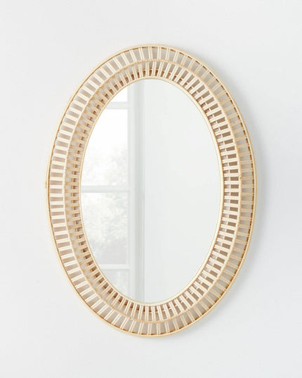 51 cm X 71 cm-Light Woven Oval Mirror-Threshold™ Designed with Studio McGee