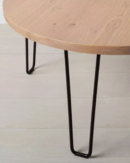 SEALED - 91 CM - Wood & Wire Coffee Table Natural/Black - Hearth & Hand™ with Magnolia (A)