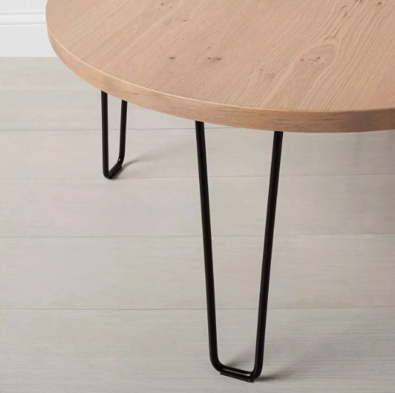 Sealed - 91 Cm - Wood & Wire Coffee Table Natural/Black - Hearth & Hand™ With Magnolia (A) (Open Box)