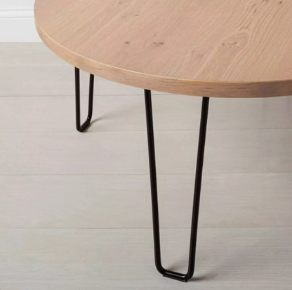 Sealed - 91 Cm - Wood & Wire Coffee Table Natural/Black - Hearth & Hand™ With Magnolia (A) (Open Box)
