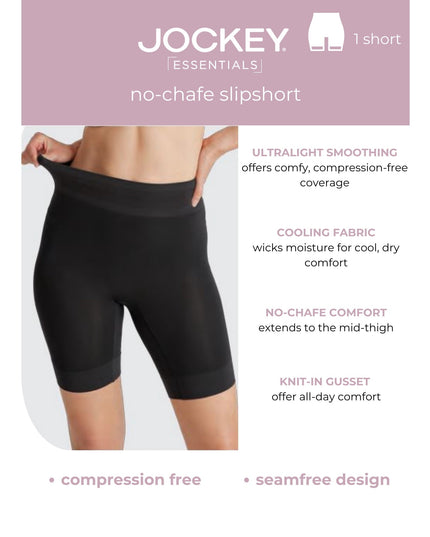 SIZE: XL - Jockey® Essentials Women S Ultralight Smoothing No-Chafe Slipshort Sizes Small