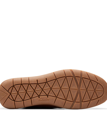 Clarks Flexway Step Men’s Tan Leather Moccasins Light Brown