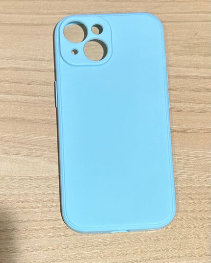 silicon case for iPhone 15 sky blue color