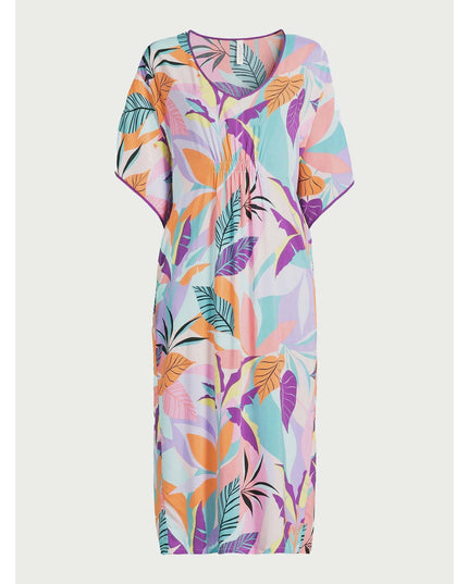 SIZE: 2XL - Joyspun Women's Woven Print Sleep Caftan