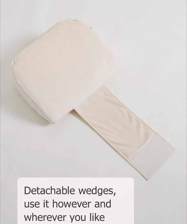 LightEase Sliced Memory Foam Pregnancy Maternity Body Pillow Side Sleeping Double Wedge for Body, Belly, Back Support, Soft, Not Bulky
