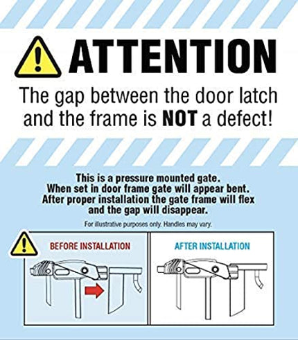Regalo Easy Step Fits opening  73.66 cm X 97.79 cm wide, 76.2 cm High Walk Through Baby Gate, white