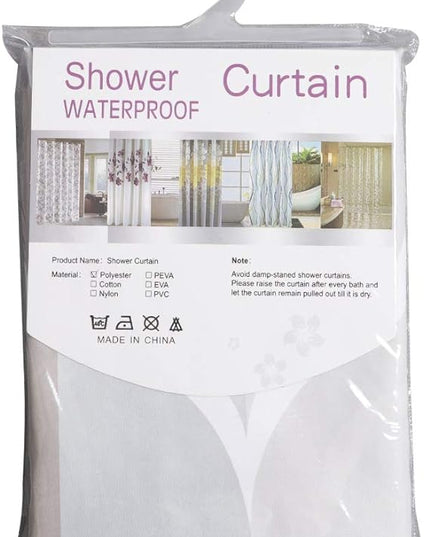Shower Curtain for Bathroom with Hooks 72x72 inches Bathtub Curtain, white