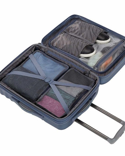 American Tourister Tranquil 3-piece Hardside Set (Blue). Size: 51 cm, 61 cm, 71 cm - D