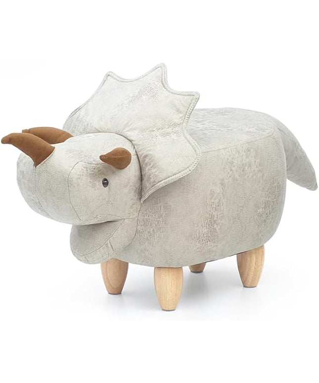 Animal Stool, Triceratops, Fabric Stool, Dinosaur, Scandinavian Chair, Chair, Wood, Footstool, Entrance Stool, Stylish, Cute, Bench, Kids Stool, Cushion, Sitting Animal, Dinosaur Stool, Ottoman