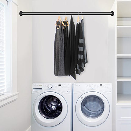 Rod Desyne 2 cm Adjustable 71-121  Room Divider Rod with Socket Set, Black