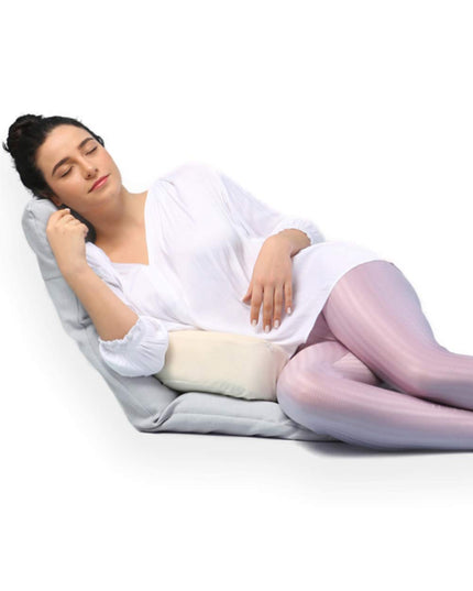 LightEase Sliced Memory Foam Pregnancy Maternity Body Pillow Side Sleeping Double Wedge for Body, Belly, Back Support, Soft, Not Bulky