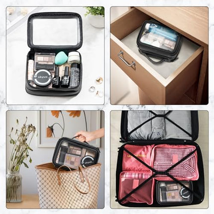 COLINSE Clear Makeup Bag Travel Toiletry Bags For Traveling Women With Double Zipper