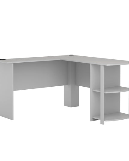Ameriwood Home Dakota L-Desk with Bookshelves, Dove Gray