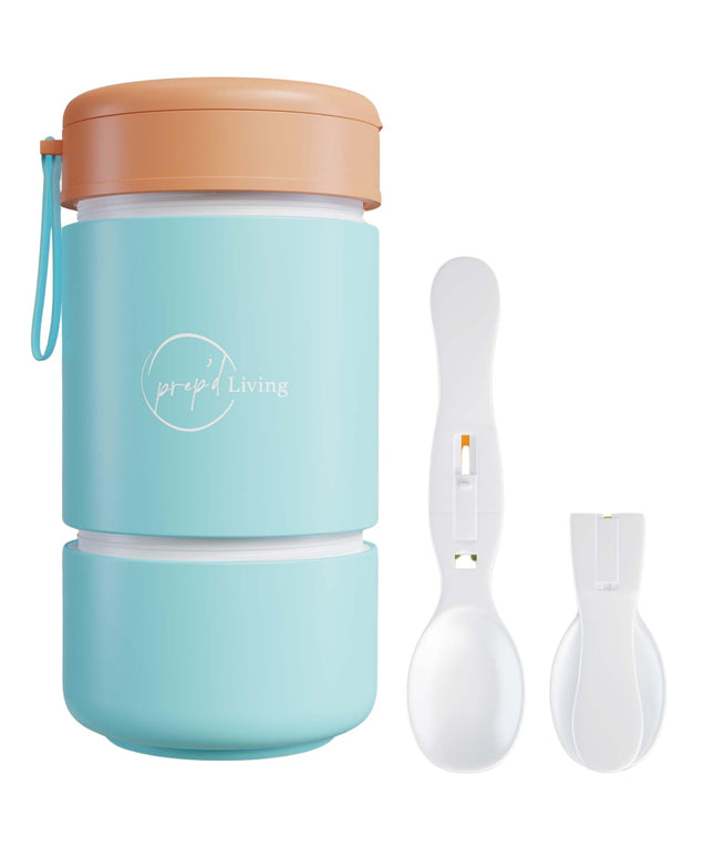 Prep'd Living Overnight Oats Containers with Lids - Portable Meal Prep