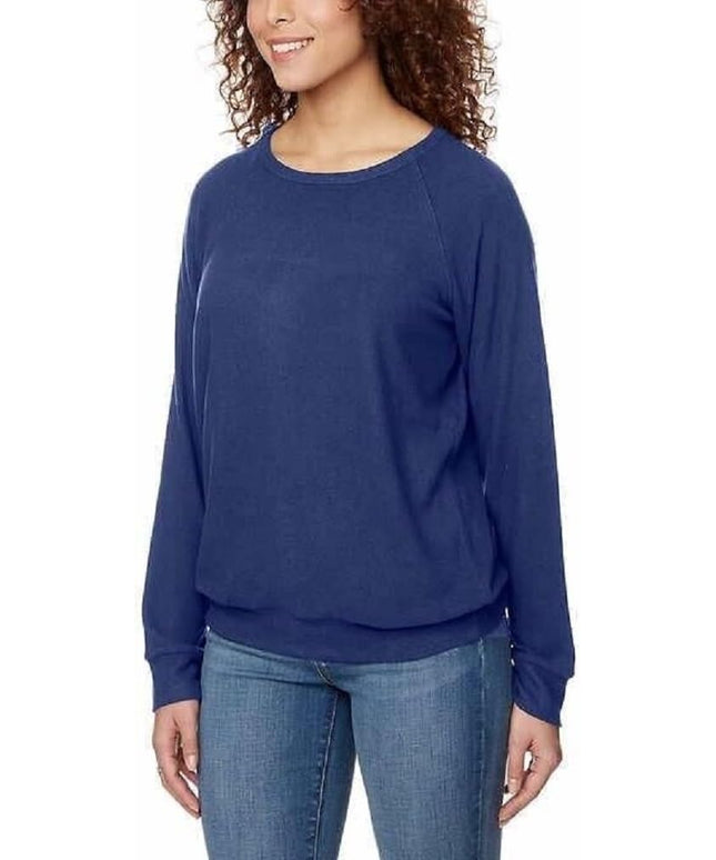 SIZE: L - Buffalo Women Crewneck Cozy Pullover Top Sweatshirt