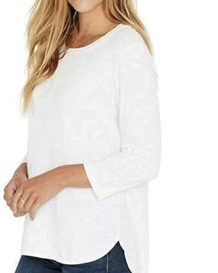 SIZE: XL - KIRKLAND Signature Ladies' Cotton Slub Tee (US, Alpha, Large, Regular, Regular, White)