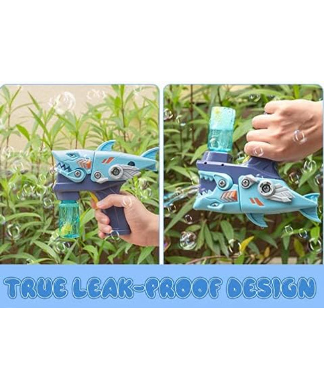 🦈 Misco Toys Kids Bubble Gun – DIY Bubble Machine for Kids (Shark Edition) | Build Your Own Bubble Maker Blower Toy – Fire Truck Design – Outdoor Fun for Ages 3-8