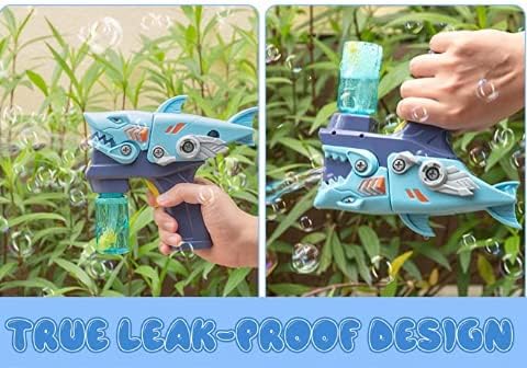 🦈 Misco Toys Kids Bubble Gun – Diy Bubble Machine For Kids (Shark Edition) | Build Your Own Bubble Maker Blower Toy – Fire Truck Design – Outdoor Fun For Ages 3-8