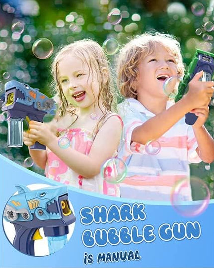 🦈 Misco Toys Kids Bubble Gun – DIY Bubble Machine for Kids (Shark Edition) | Build Your Own Bubble Maker Blower Toy – Fire Truck Design – Outdoor Fun for Ages 3-8