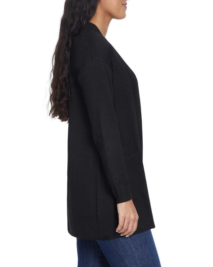 SIZE: L - Gloria Vanderbilt Women's Open Front Long Sleeve Super Soft Cardigan (US, Alpha, Large, Regular, Regular, Black)