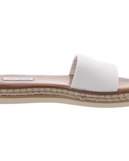 Size: 40 - Steve Madden Women's Enough Sandal, White Leather