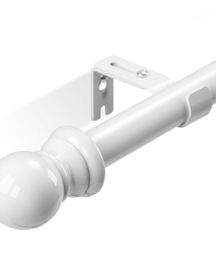 HOSKO White Curtain Rod for Window size 76 - 213 cm (White）