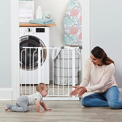 Regalo Easy Step Fits opening  73.66 cm X 97.79 cm wide, 76.2 cm High Walk Through Baby Gate, white