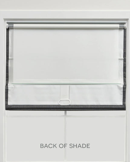 Exclusive Home Ricardo Total Blackout Roman Shade, 86.36 x 162.56 cm, Black