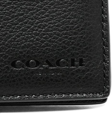 Coach Men's ID Billfold Wallet In Signature Canvas, Charcoal/Black
