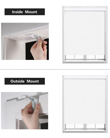 KCO Blackout Roller Shade Blinds for Windows with Valance Cover, 93.98 cm W x 182.88 cm L, White