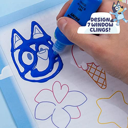 Bluey Window Art Suncatchers Kit for Kids to Paint, Great at-Home Craft Activity or Birthday Party Idea, Toys for Ages 3, 4, 5, 6