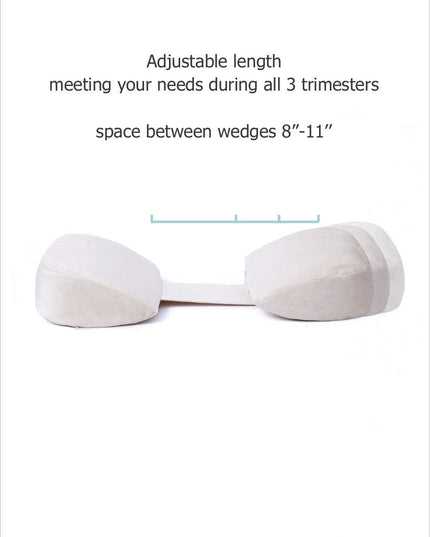 LightEase Sliced Memory Foam Pregnancy Maternity Body Pillow Side Sleeping Double Wedge for Body, Belly, Back Support, Soft, Not Bulky