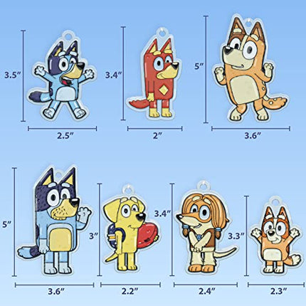 Bluey Window Art Suncatchers Kit for Kids to Paint, Great at-Home Craft Activity or Birthday Party Idea, Toys for Ages 3, 4, 5, 6