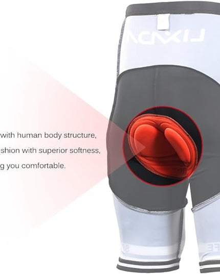 Lixada Men's Cycling Jersey Set Bicycle Short Sleeve Set Quick-Dry Breathable Shirt with 3D Cushion Shorts Padded