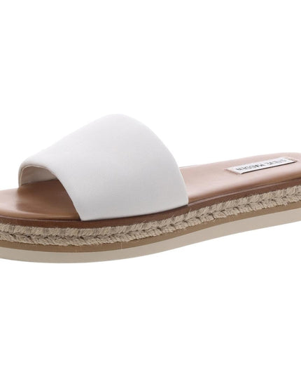 Size: 40 - Steve Madden Women's Enough Sandal, White Leather
