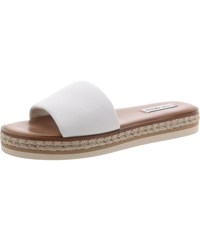 Size: 40 - Steve Madden Women's Enough Sandal, White Leather