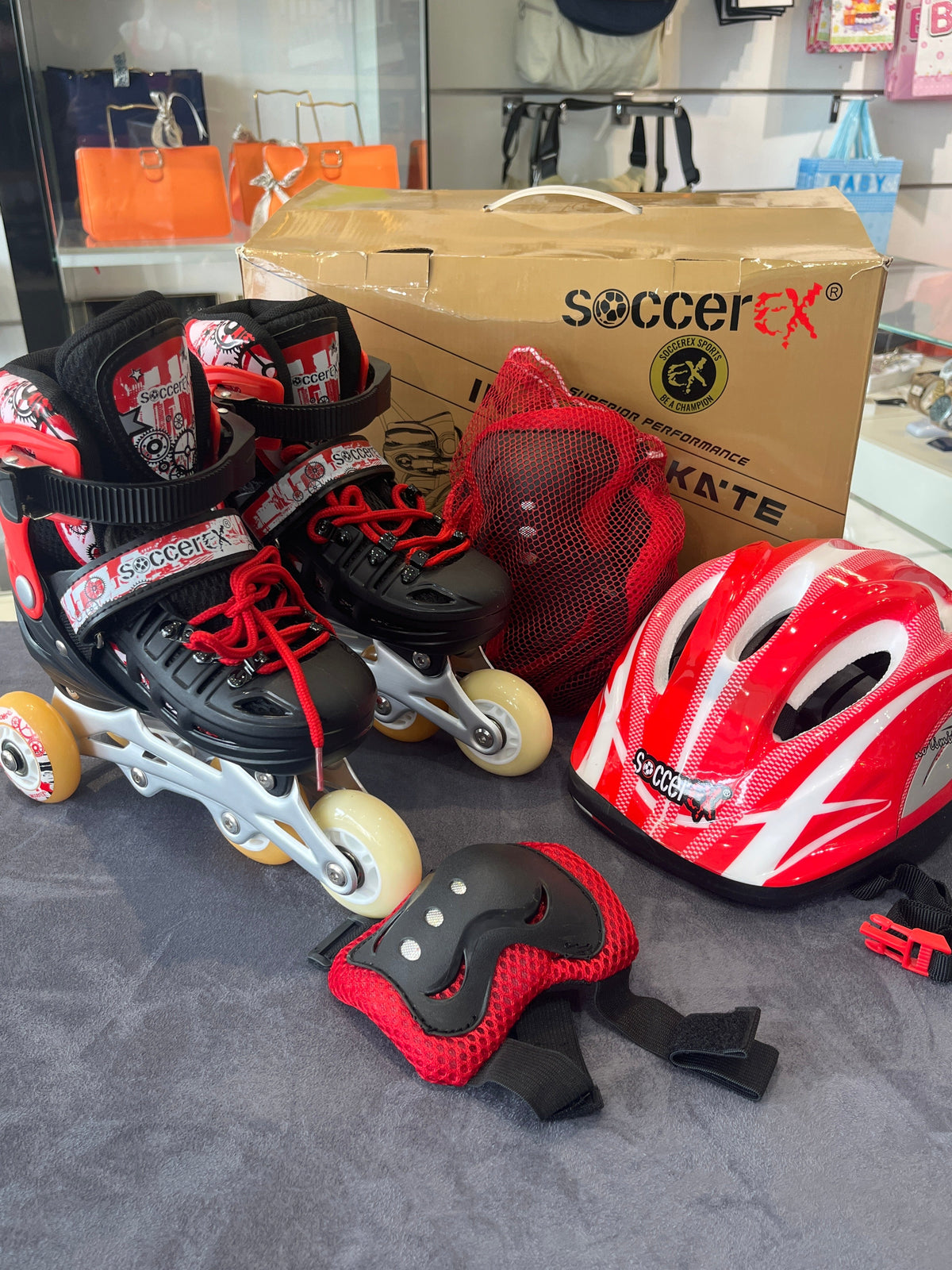 Soccerex In-Line Skate Set