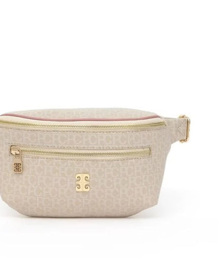 Pierre Cardin  Small Alphabet Cream Women's Waist Bag