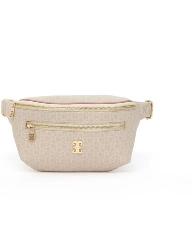 Pierre Cardin  Small Alphabet Cream Women's Waist Bag