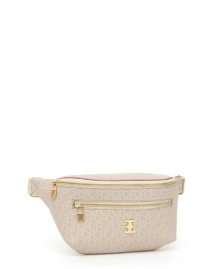 Pierre Cardin  Small Alphabet Cream Women's Waist Bag