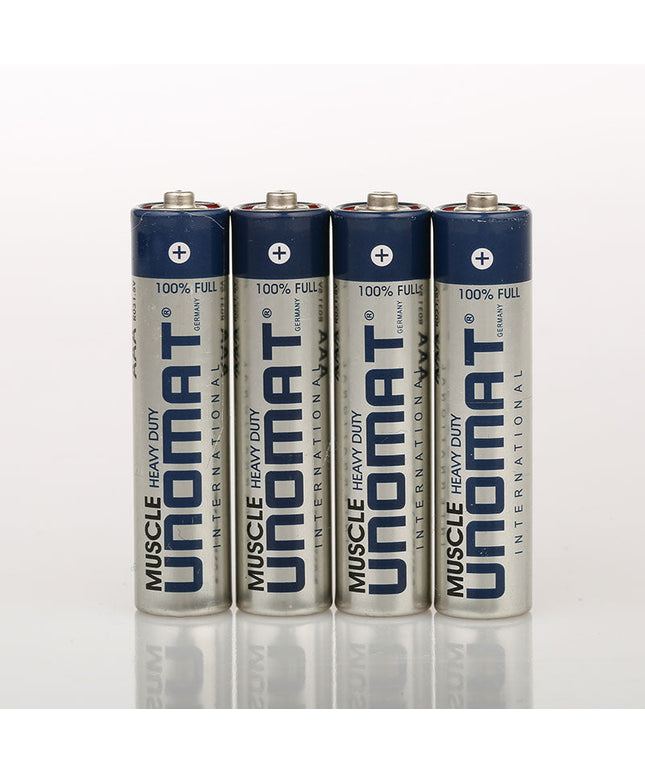 Unomat Muscle Heavy-Duty AAA Batteries, 1.5V, Pack of 4