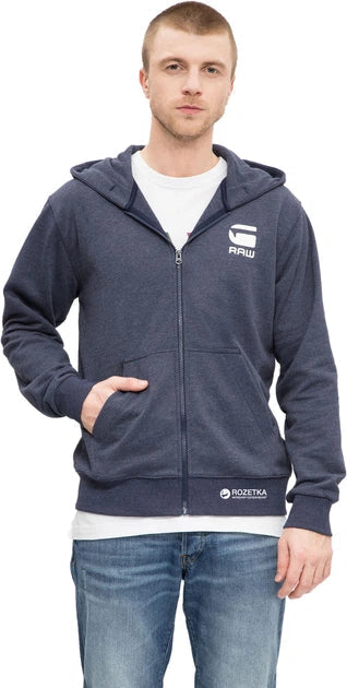 Sweatshirt G-Star Raw Doax Hoodie Zip Through M Blue