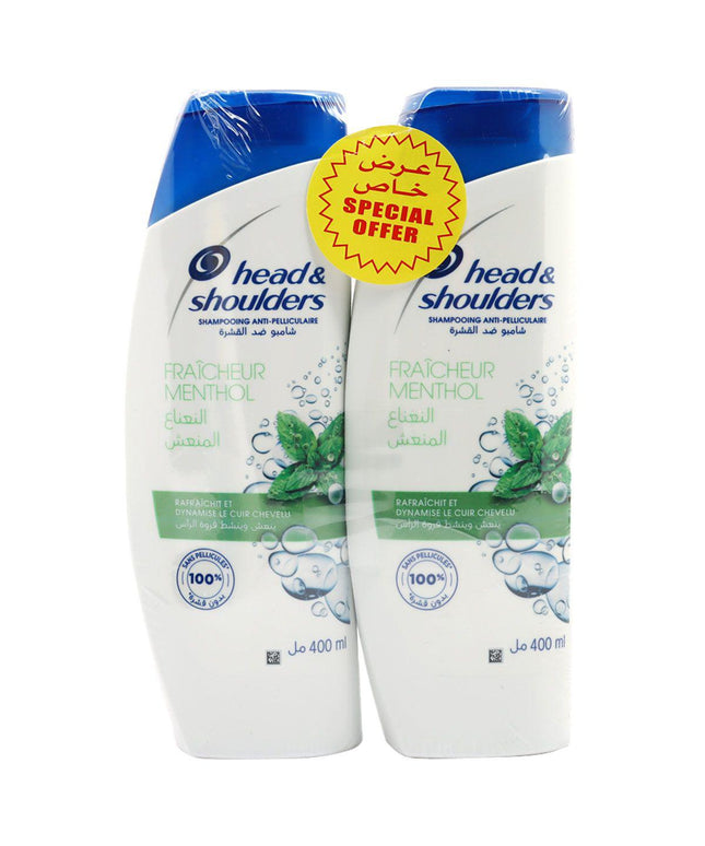 2XHead & Shoulders Shampoo Menthol 2x400ml