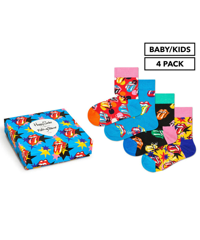 Happy Socks Baby/Kids' Rolling Stones Socks Gift Box 4-Pack