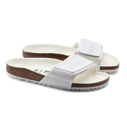 Birkenstock Tema White Regular Width Micro Fibre One-Strap Sandals ( Without Box )