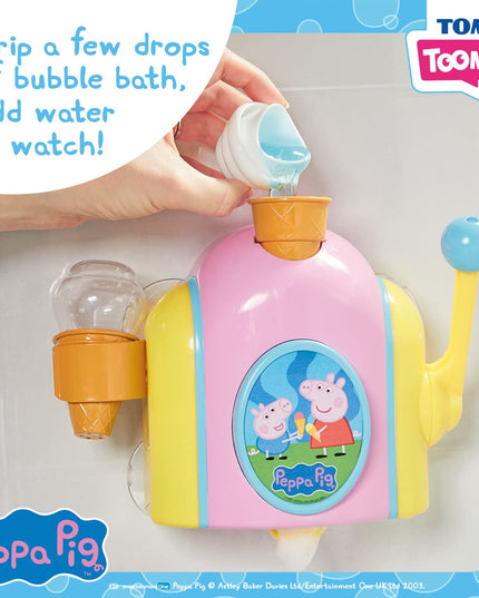 Toomies TOMY Peppa Pig Bubble Ice Cream Maker, Baby Bath Toy, Ice Cream Themed Bubble Making Toy, Kids Water Play Suitable For 18 Months, 2, 3 & 4 Year Old Boys & Girls
