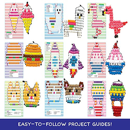 Made By Me Ultimate Bead Pets by Horizon Group USA, Bead Pets Crafts for Kids, Includes Over 1400 Beads, Cording, Keychains & Carabiner Clips, Design Templates, Storage Cases & More