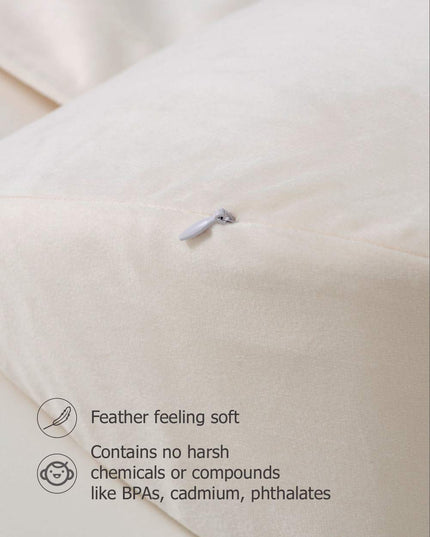 LightEase Sliced Memory Foam Pregnancy Maternity Body Pillow Side Sleeping Double Wedge for Body, Belly, Back Support, Soft, Not Bulky